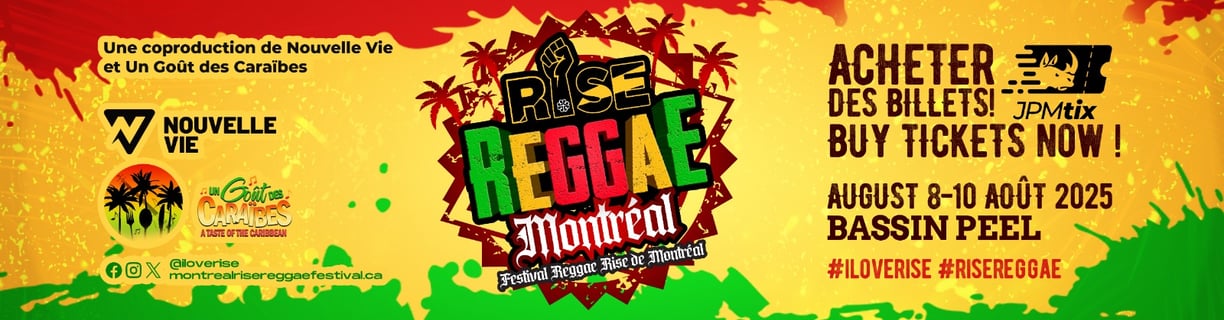 promo poster for rise reggae festival montreal