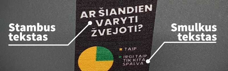 teksto smulkumas kvapukas su foto