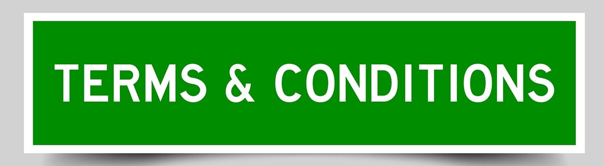 Terms and conditions sign