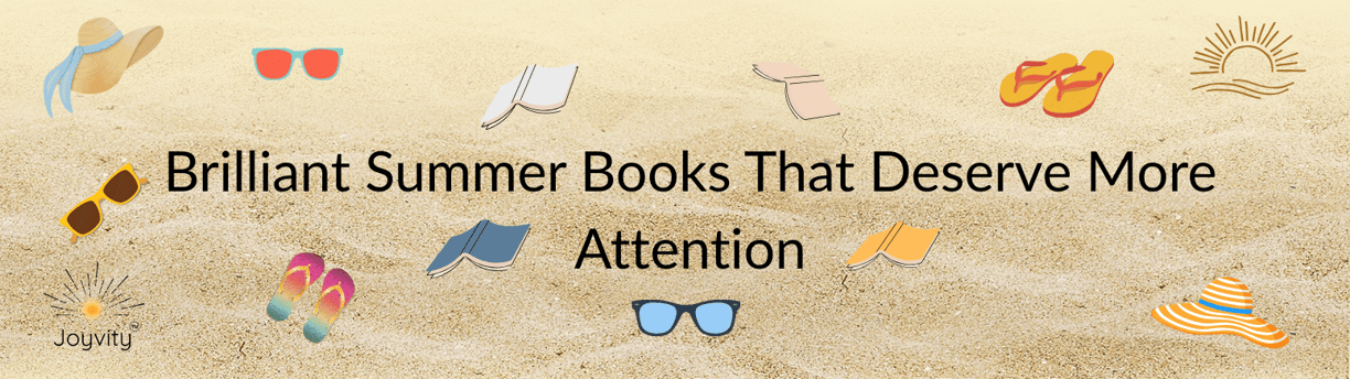 Brilliant summer reads with soft sand and playful icons — books and joy for the season