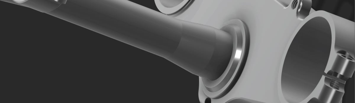 Close Up of Adjustable Triple Clamp for Calima Build