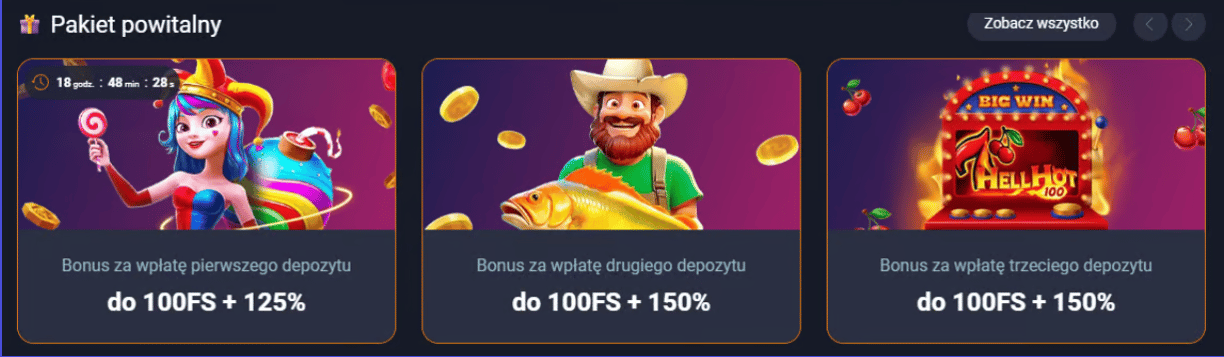 Pakiet powitalny w kasynie VOX