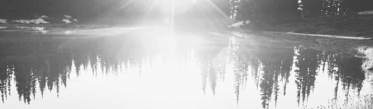 Sunlight over lake representing calm websites designed by Wildmere Digital