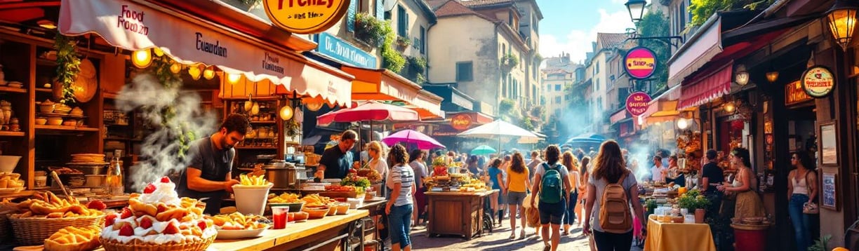 a woman walking down a street in a city