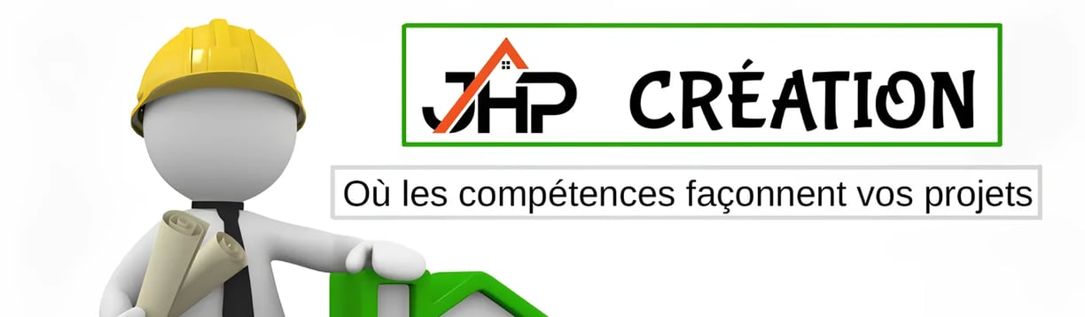 Logo de JHP Création, maître d'œuvre spécialisé en construction neuve, rénovation et extension