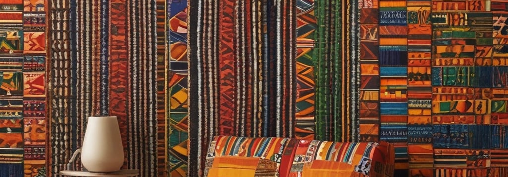 black blue and yellow textile