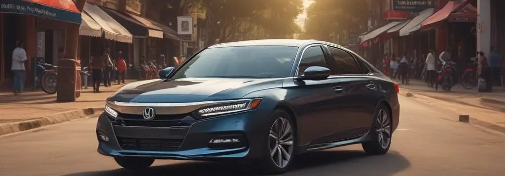 a blue honda accord accord is shown in this image