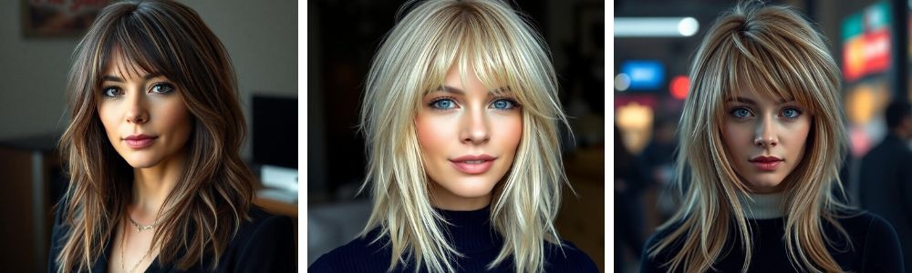 3 women with shag haircuts