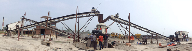 jaw cone crusher plant for sand ballast crushing plant