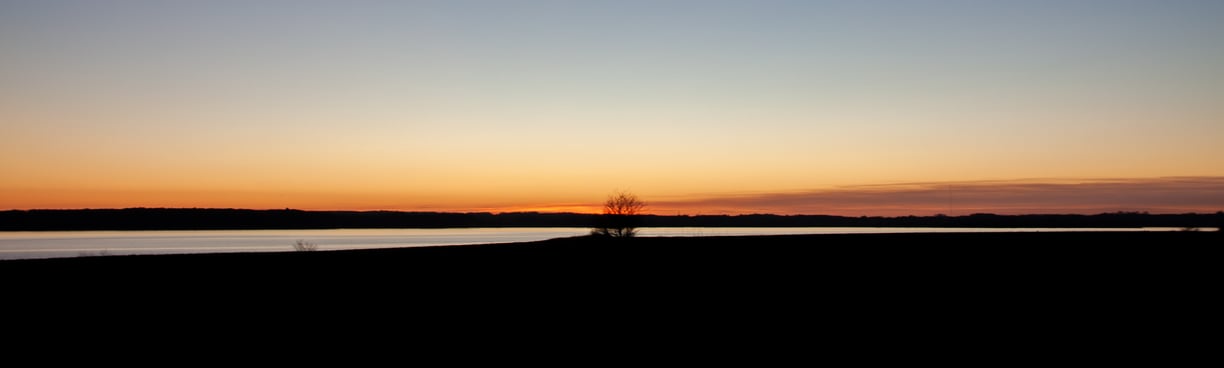 Sunset colors in clear sky