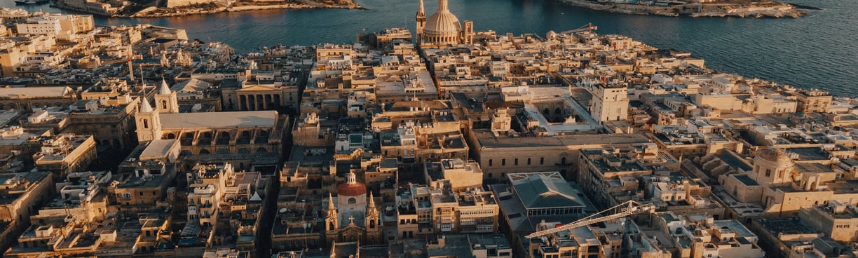 Valletta aerial view, Valletta Walking Tour