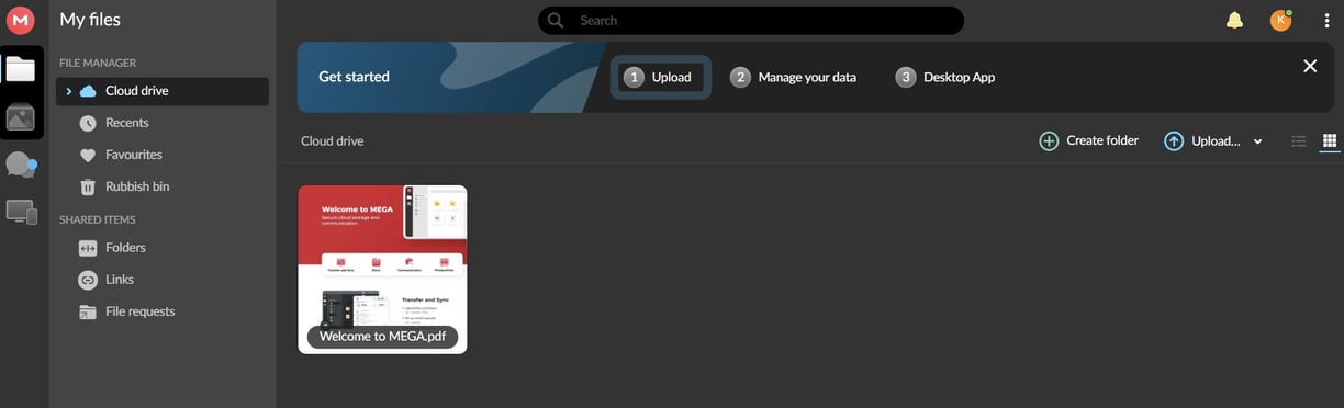 Mega Cloud storage