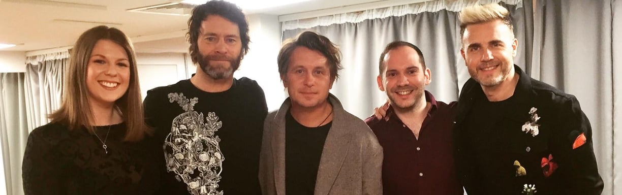 Alex Duffy, Ellie Brennan and Take That