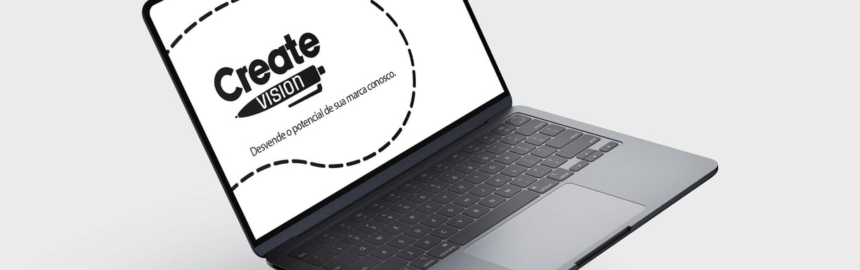 computador com branding visual