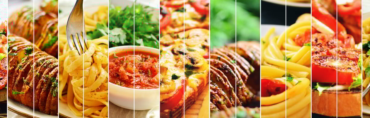 Buffet variado com pratos caseiros e tradicionais, incluindo saladas, carnes e sobremesas.