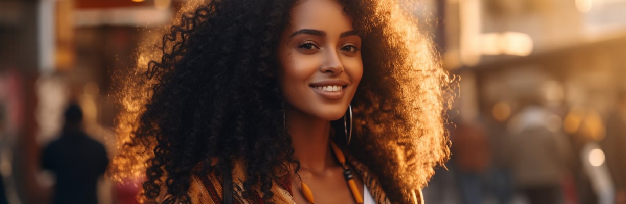 Ethiopian model posing for the camera