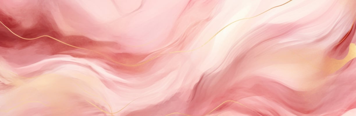Abstract pink and gold flowing background representing healing, power, and feminine energy.