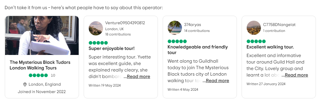 TripAdvisor Reviews