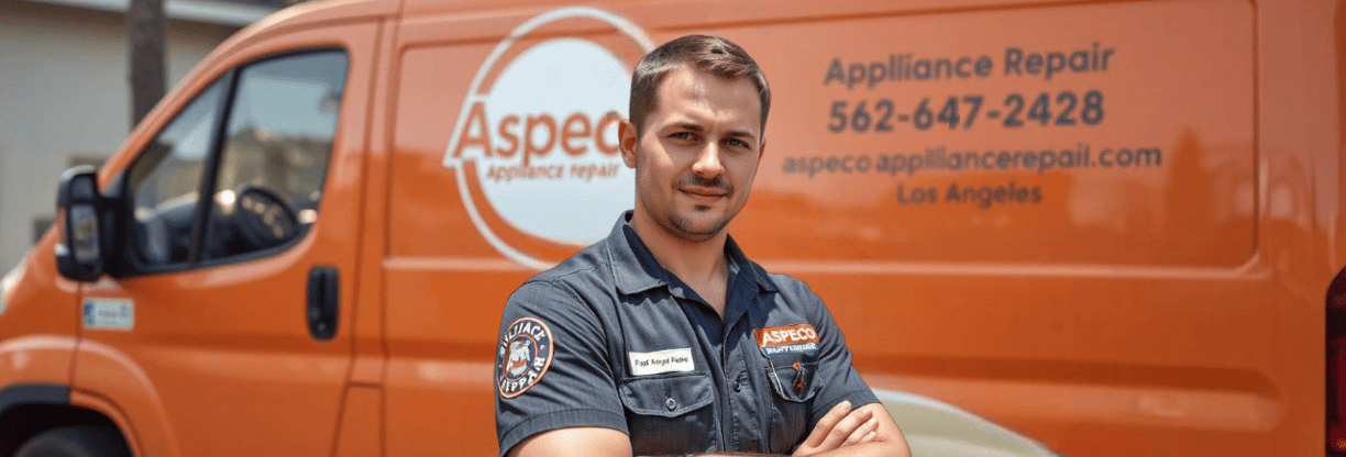 Aspeco appliance repair technician cargo van Los Angeles California