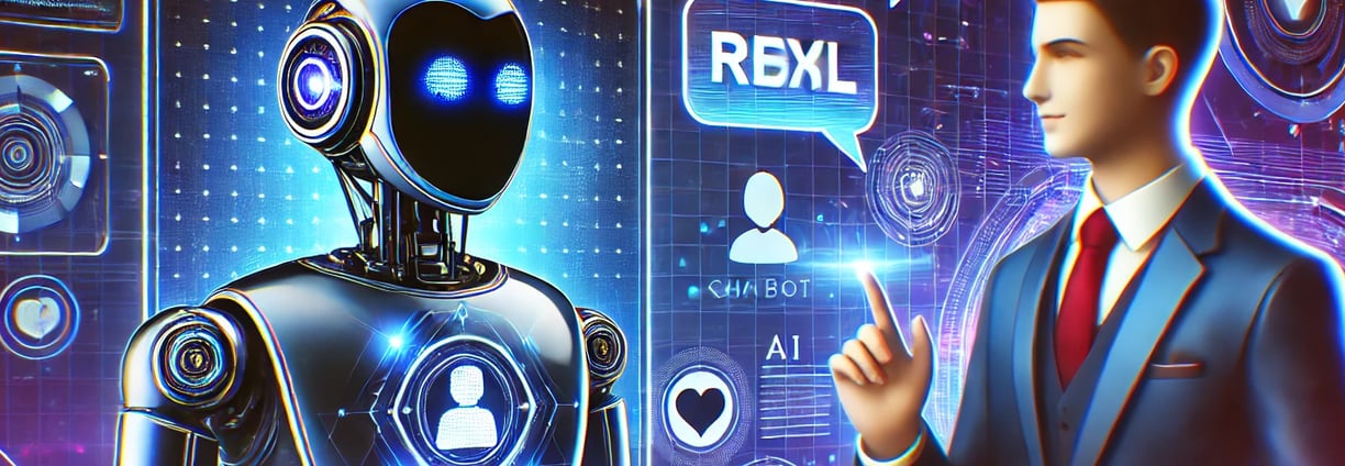 Descubre el poder de los chatbots con inteligencia artificial. En esta imagen futurista, un asistent