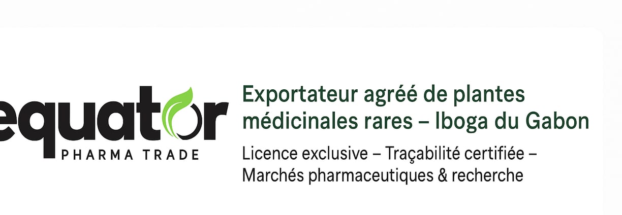 alt="Logo officiel d’EquatorPharma Trade, exportateur d’ingrédients naturels rares du Gabon"