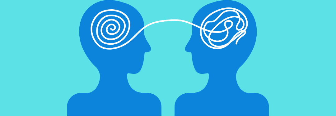 two headshote of two people with a spiralle and a spiralle