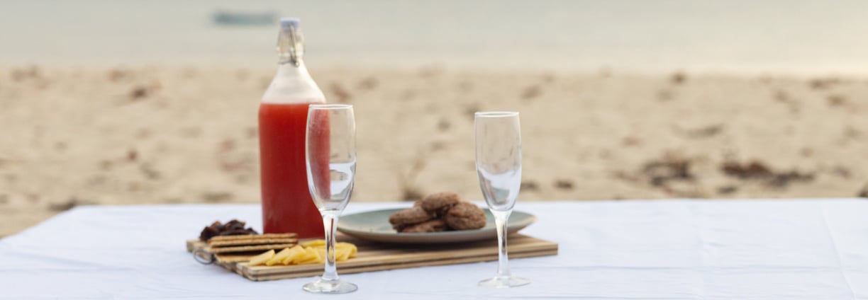 pop up beach dinner