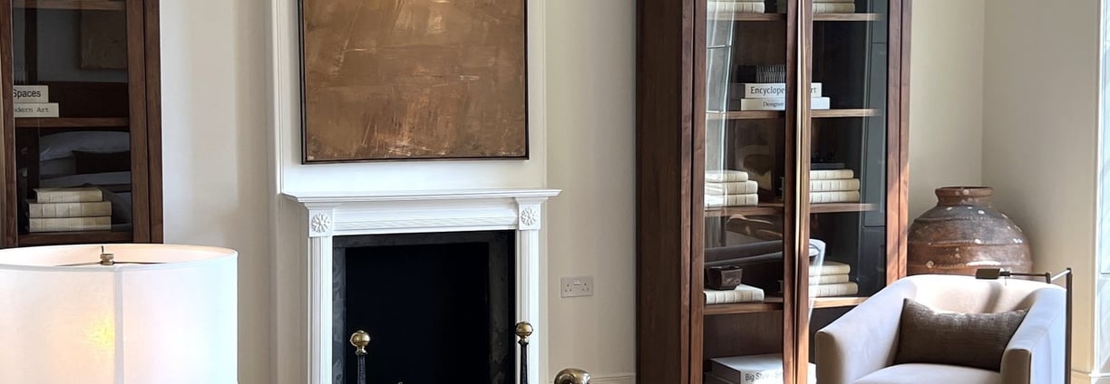 Interior with fine art and painted furniture