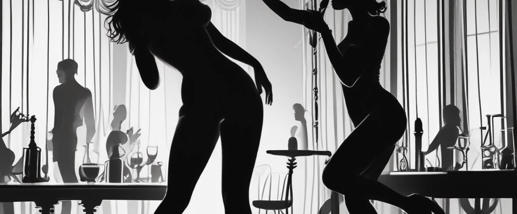 A male dancer energetically performing on stage, balancing one leg against his shoulder. He is shirtless, wearing dark pants, and surrounded by an audience capturing the moment. The stage lighting casts a dramatic ambiance, highlighting his movement.