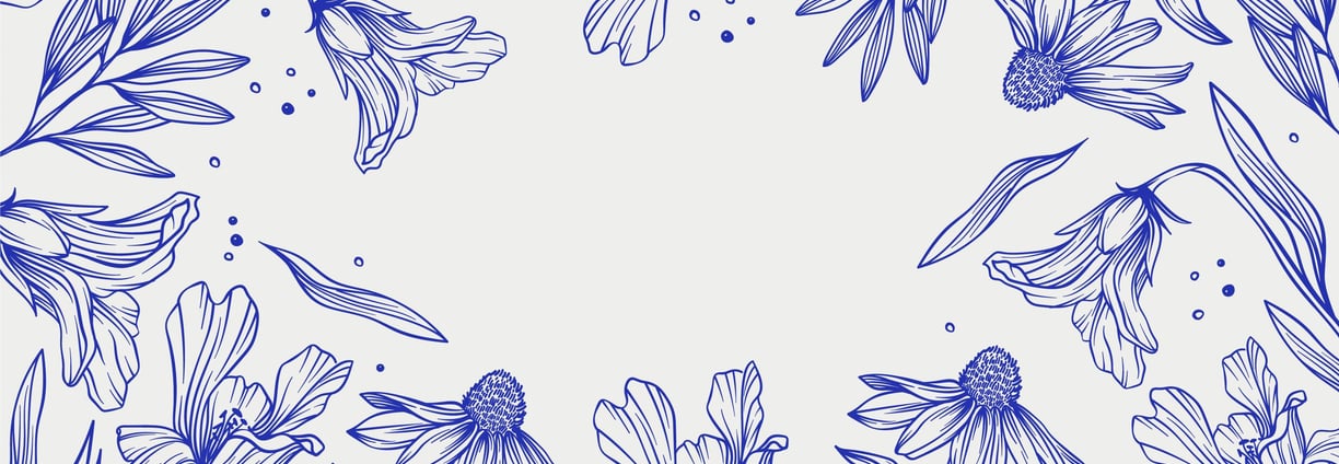 fleurs bleues sur fond crème sophrologie