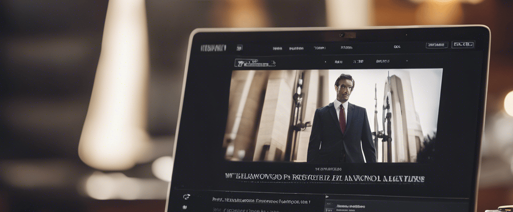 A laptop computer with a website displayed on the screen featuring the text 'Exceptional Web Application design & development'. The laptop is on a dark surface, and the website has a clean and modern design with a light background and colorful text elements.