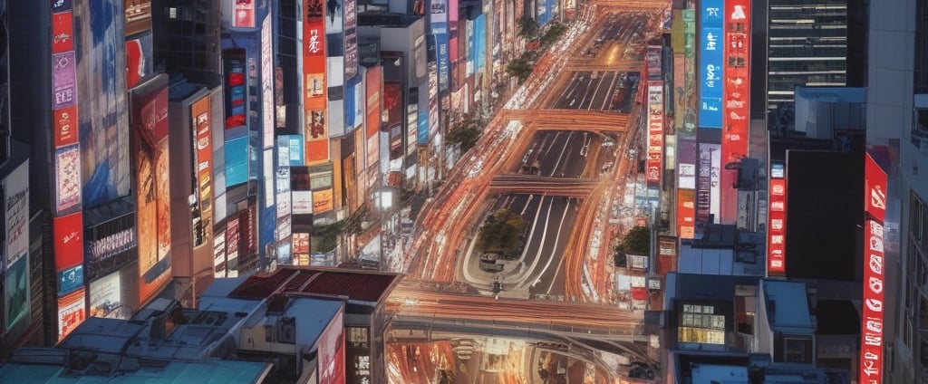 A subway station scene featuring a large pillar poster advertising the Tokyo National Museum with the text 'Explore Japan'. The poster depicts a traditional Japanese figure in a vibrant red kimono adorned with floral patterns, standing out against the modern, clean station interior. The station's tiled floor and signage in multiple languages are visible, along with the tracks and platform barriers.