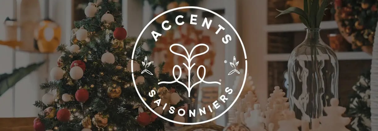 Mise en scène de Noël avec logo