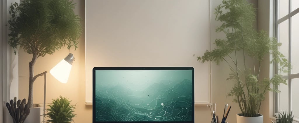 a computer monitor screen with a computer monitor and a keyboard