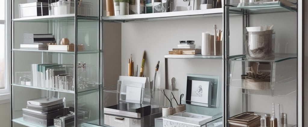a collection of office supplies including a desk and a desk