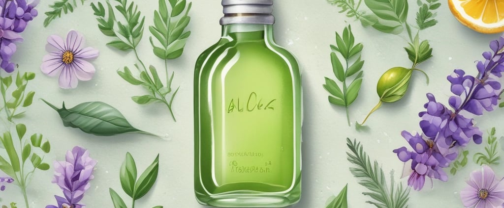 a hand touching a bottle of essential oils