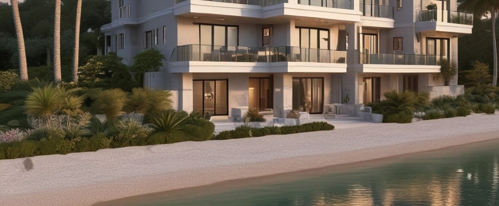 A construction site features multiple structures in various stages of development, with brick buildings prominently situated in an area cleared of vegetation. Workers are visible on-site carrying out construction tasks. The site is surrounded by greenery and trees, with hills and other built structures in the distance.