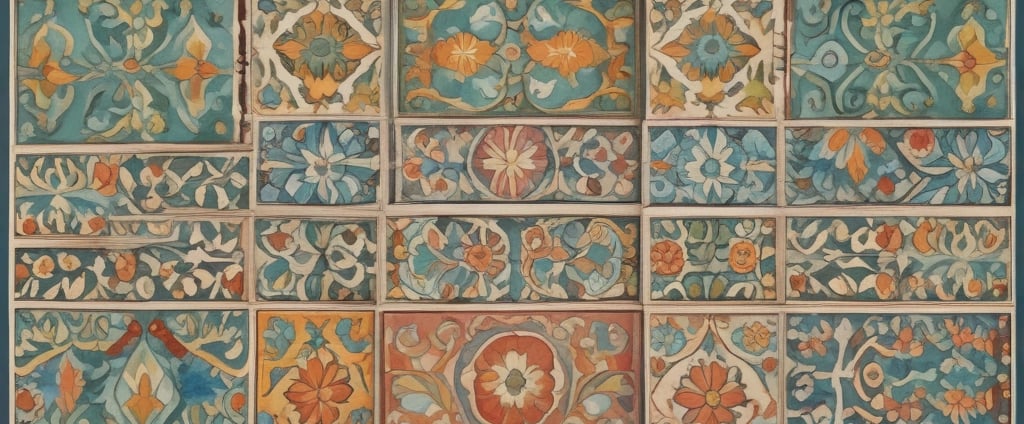 Scrabble tiles spell out 'neuro diversity' against a vibrant, ornate background composed of colorful square tiles with floral and geometric patterns.