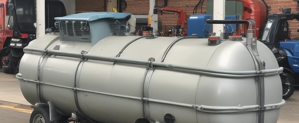 An old-fashioned diesel fuel pump located on a concrete slab. The pump has a metallic exterior with a hose attached, and the words 'DIESEL' and 'DED' prominently displayed. It's a rainy day, evident from the visible rain streaks and wet surfaces around the pump.