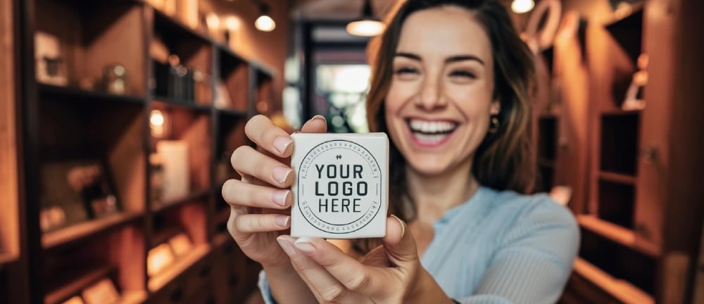Client recevant un produit personnalisé dans un magasin illustration d'une expérience d'achat unique