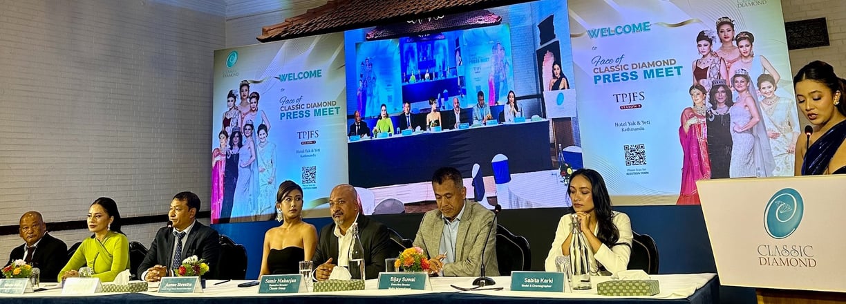 Bijay Suwal in the jury panel at Classic Diamond Fashion Show