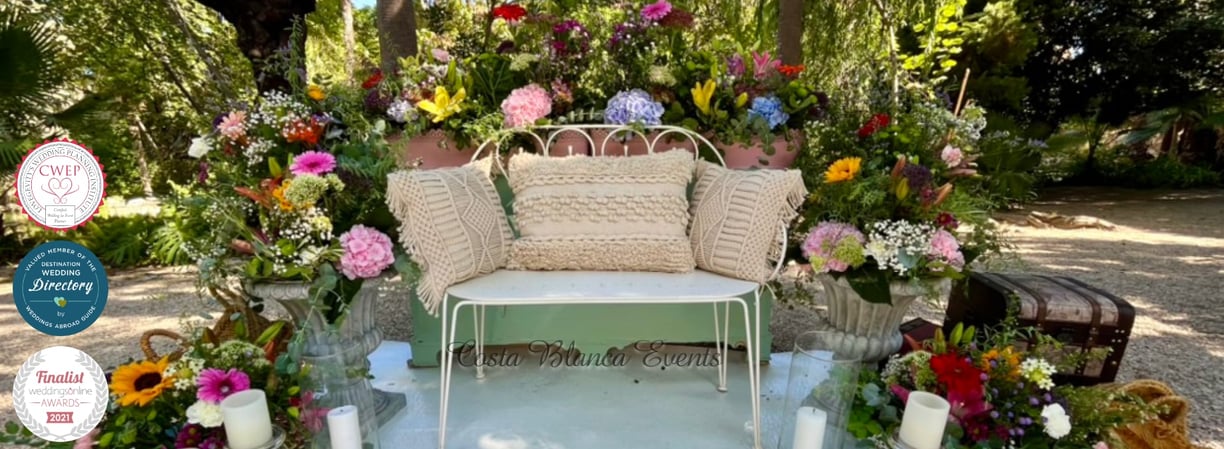 Example of a wedding setting in a stunning monastery venue