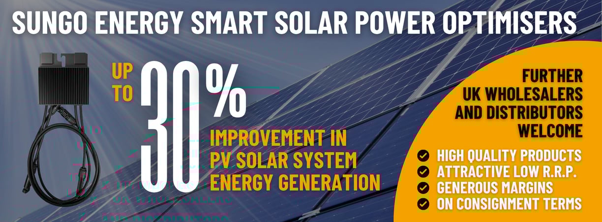 UK Wholesaler and Distributors Sought for SUNGO Energy Smart Solar Optimisers