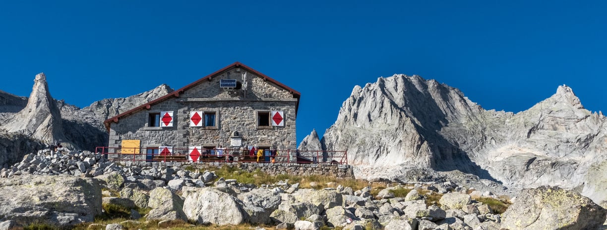Rifugio Gianetti and Pizzo Badile