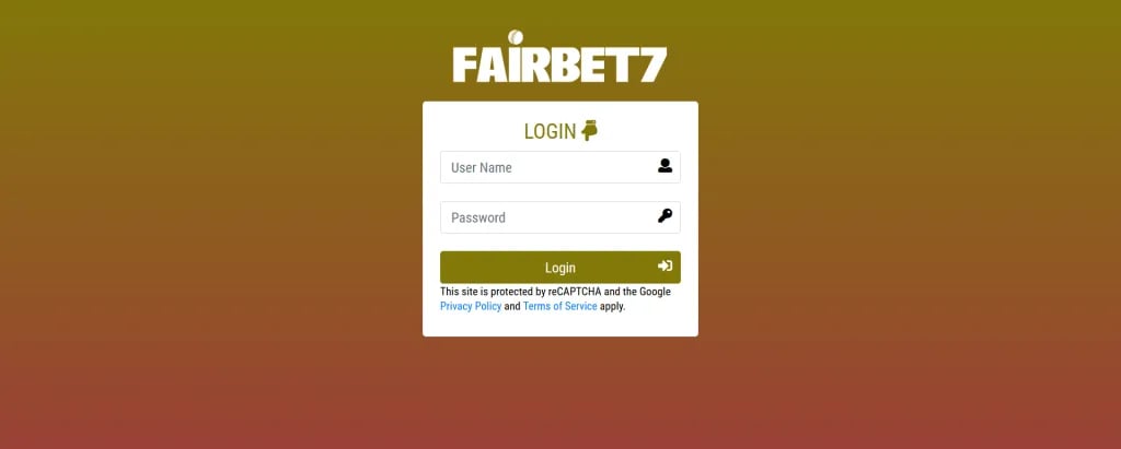 Fairbet7 Login