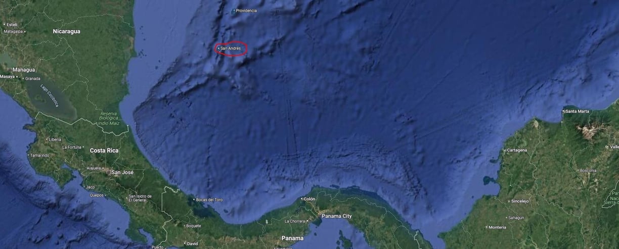 Where is San Andres Island in Colombia