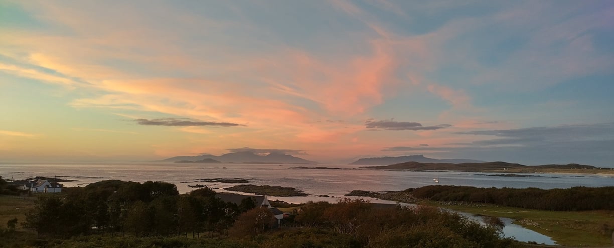 Muck, Eigg and Rum from Portuairk
