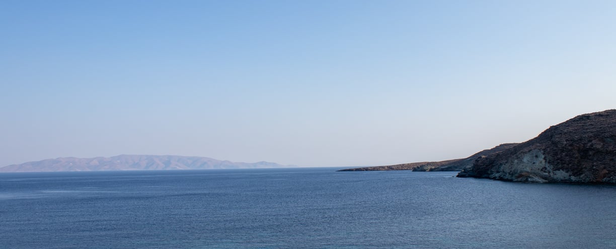 Seascape view from the Kythnos island