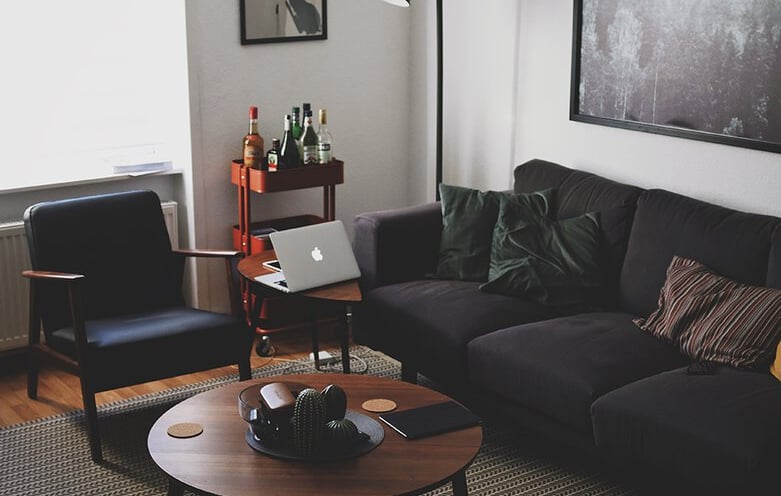 Bright living room with modern inventory