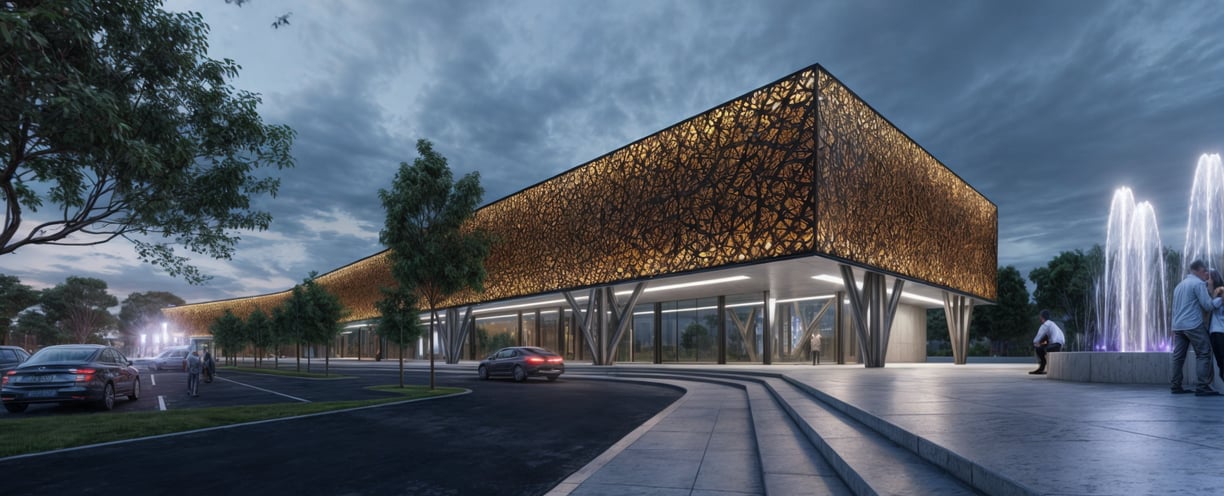 Projeto BIM e Render do International Mall of Suriname - Shopping center em Paramaribo, Suriname